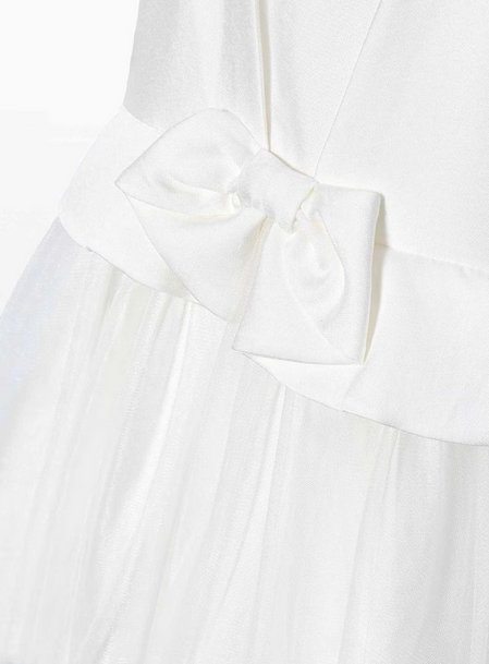 Abel & Lula 5034 Mikado Bow & Tulle Dress
