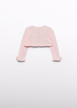 Abel & Lula 5381 Baby Girl's Knit Ruffle Edge Bolero