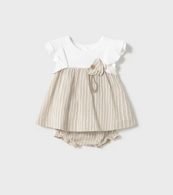 Mayoral 1845 Baby Girl's Dress w/ Diaper Cover
