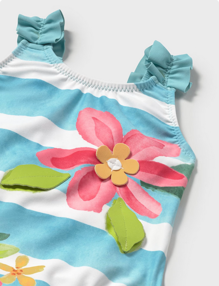 Mayoral 1741 Girl's One Piece Floral Swimsuit