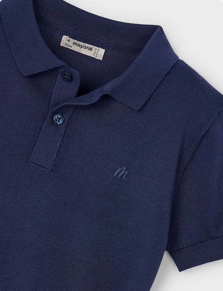 Mayoral 3104 Boys Short Sleeve Polo – Bco-Marino