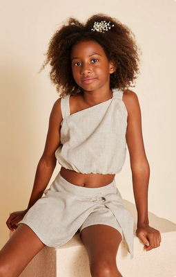 Mayoral 6972 Girl's Linen Skort/