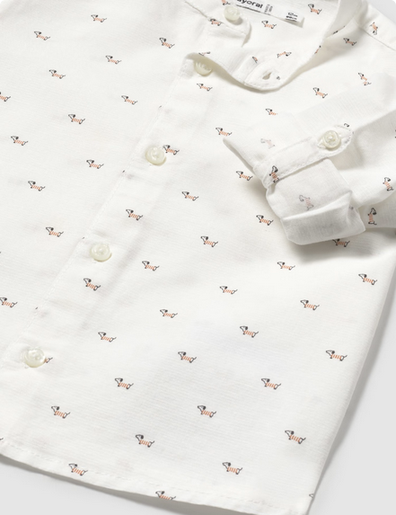 Mayoral 1115/1576 Baby Boy's Long Sleeve Puppy Print Shirt & Dress Pants Set 2PC – Perritos