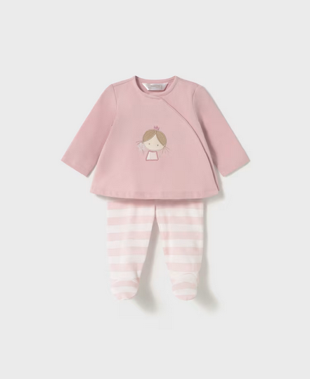 Mayoral 1588 Baby Girl's LS Princess Top &amp; Leg Warmer Set 2PC/ ROSA BABY