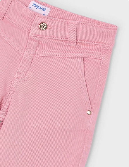 Mayoral 3555 Girls Junior Twill Trouser w/Gold Button – Rosado