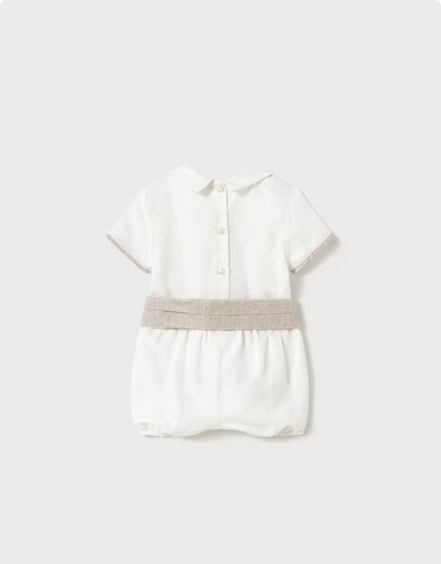 Mayoral 1214 Baby’s Detachable Romper 3PC – Blanco