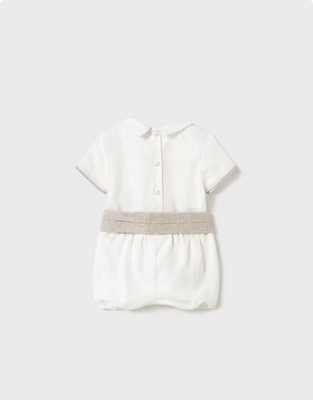 Mayoral 1214 Baby’s Detachable Romper 3PC/BLANCO