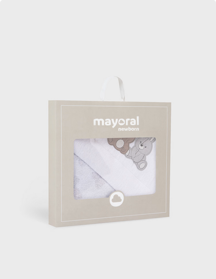Mayoral 9917 Baby's Hooded Cape Bear&Bunny Towel – Osos