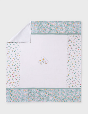 Mayoral 9858 Baby’s Flower Embroidered Blanket – Jade