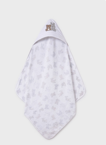 Mayoral 9917 Baby's Hooded Cape Bear&Bunny Towel – Osos