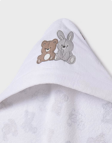 Mayoral 9917 Baby's Hooded Cape Bear&Bunny Towel – Osos