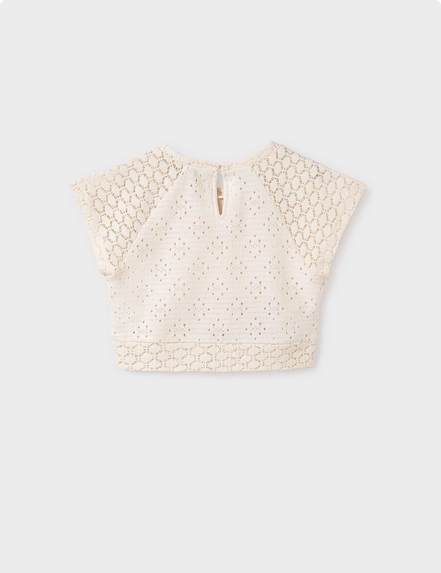 Mayoral 6042 Girl’s Youth Lace Knit Top/ 38 HUESCO