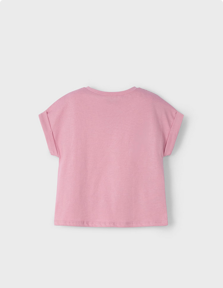 Mayoral 3006 Girl’s Short Sleeve Heart Cutout T-Shirt – Rosado