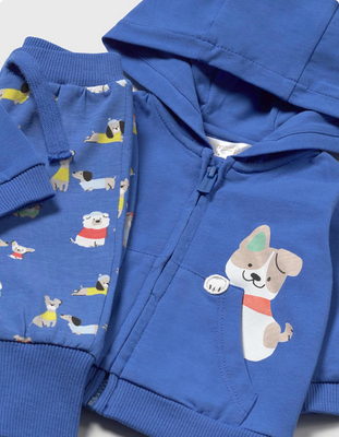 Mayoral 1803 Baby Boy Dog Print Tracksuit Set/3PC/ 