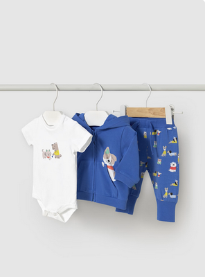 Mayoral 1803 Baby Boy Dog Print Tracksuit Set/3PC/ 