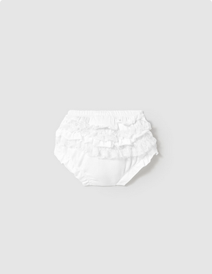 Mayoral 9852 Baby Girl's Lace & Ruffle Diaper Cover/
