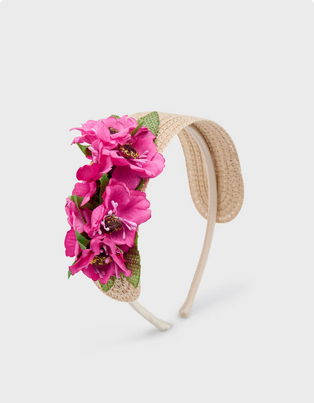 Mayoral 10921 Girl's OS Floral Headband – Magenta