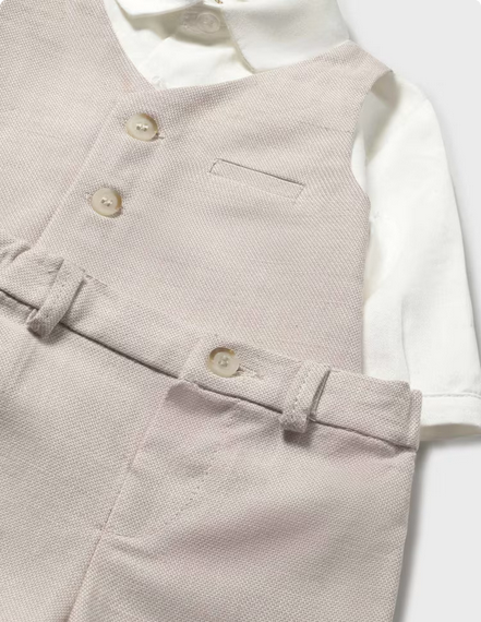 Mayoral 1212 Baby Boys Vested Shirt & Short Set 2PC
