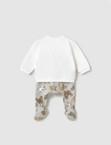 Mayoral 1559 Long Sleeve Bears Top & Jogger 2PC