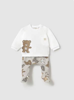 Mayoral 1559 LS Bears Top & Jogger 2PC/