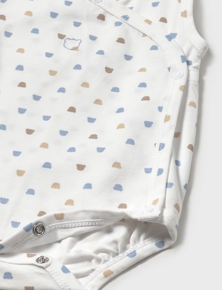 Mayoral 1702 Baby Boy's Bear Printed Onesie