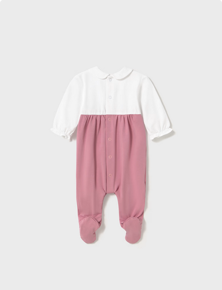 Mayoral 1751 Baby Girl’s Collared Butterfly Onesie