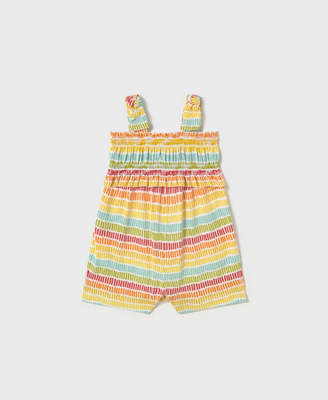 Mayoral 1839 Girl’s Colorful Romper – Amarillo