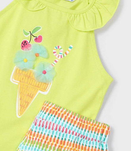 Mayoral 3214 Girls Junior Icecream Top & Short 2PC