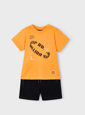 Mayoral 3608 Boys Junior Knit Set 2PC/ 18 Naranja
