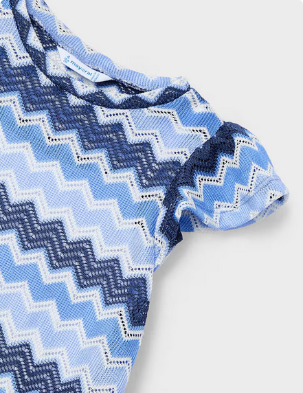 Mayoral 3926 Girl’s Zigzag Pattern Knit Dress /57 AÑIL
