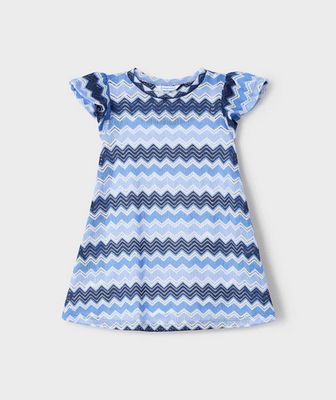 Mayoral 3926 Girl’s Zigzag Pattern Knit Dress /57 AÑIL