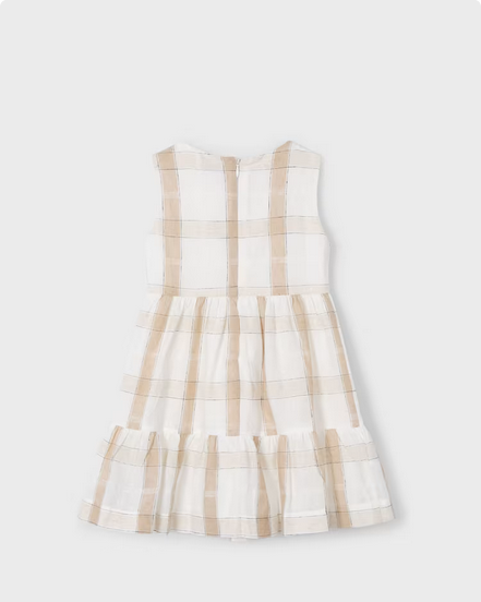 Mayoral 3922 Girl’s Linen Checkered Dress