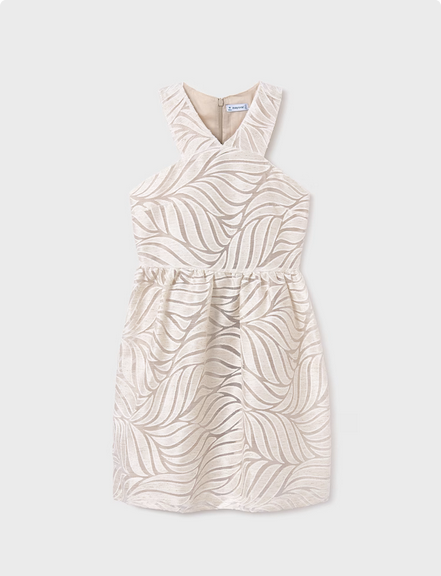 Mayoral 6976 Girls Youth Texture Print Halter Dress