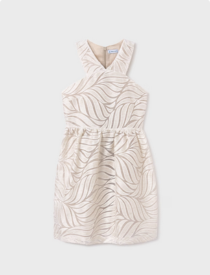 Mayoral 6976 Girls Youth Texture Print Halter Dress/