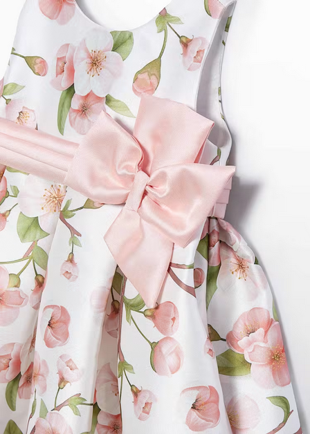 Abel & Lula 5010 - Stamp Mikado Dress – Peonia Pink