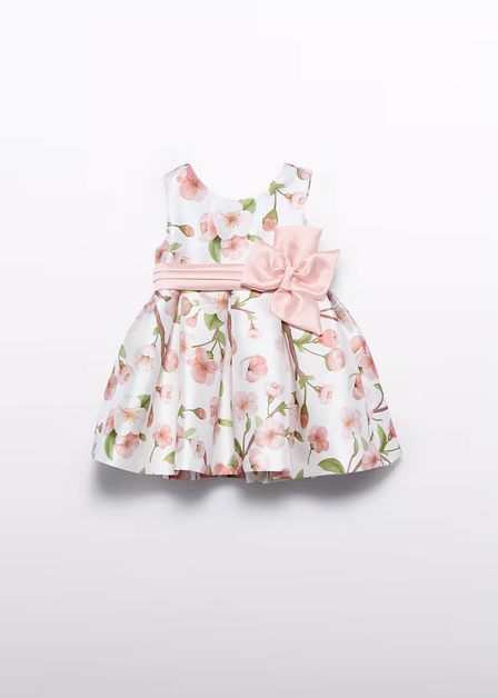 Abel & Lula 5010 - Stamp Mikado Dress – Peonia Pink