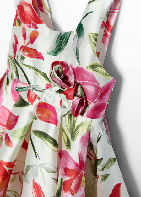 Abel & Lula 5062 Mikado Floral Print Dress