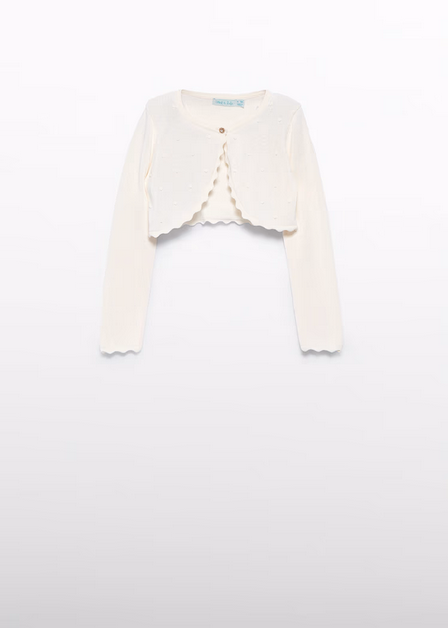 Abel & Lula 5382 Girls Junior Knit Scalloped Hem Bolero