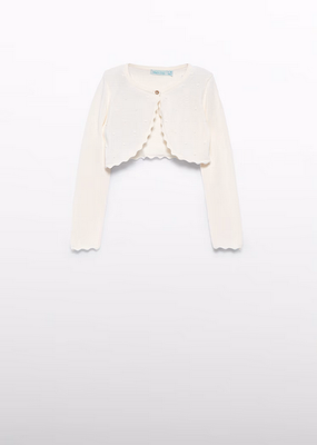 Abel & Lula 5382 Girls Junior Knit Scalloped Hem Bolero/