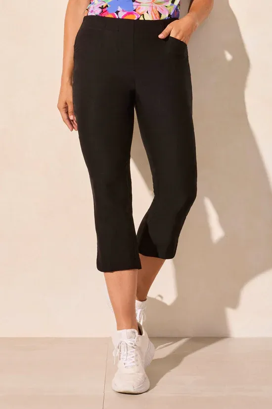 Tribal 2056O-7165 Women's Flatten It Pull On Capris
