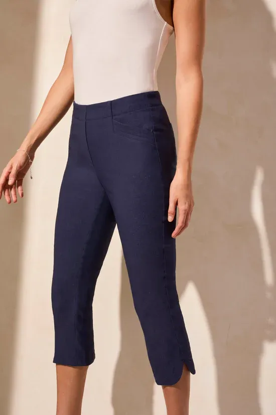 Tribal 2056O-7165 Women's Flatten It Pull On Capris