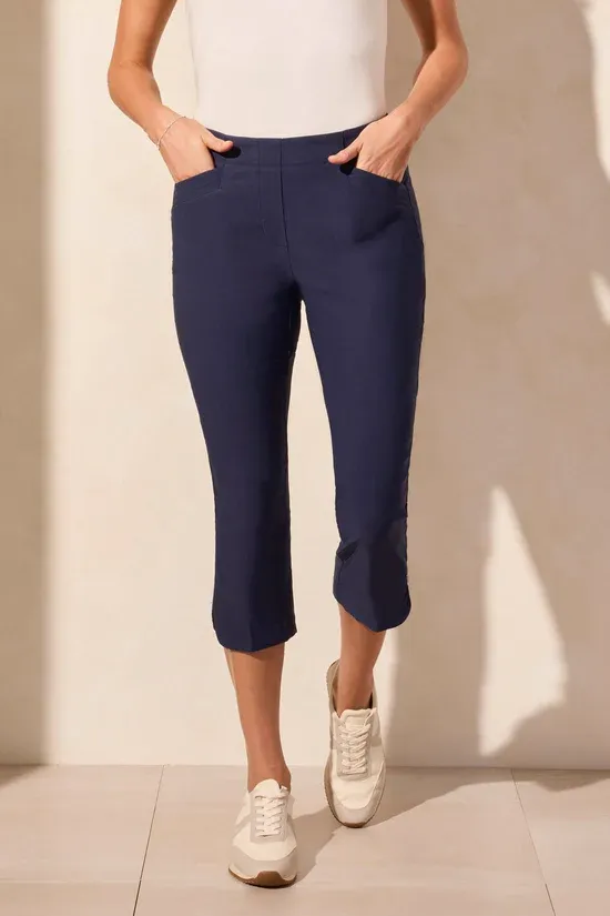 Tribal 2056O-7165 Women's Flatten It Pull On Capris