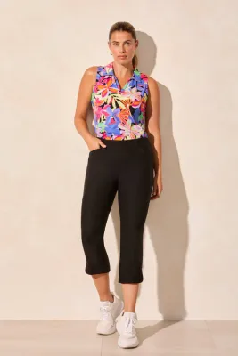 Tribal 2056O-7165 Women's Flatten It Pull On Capris/