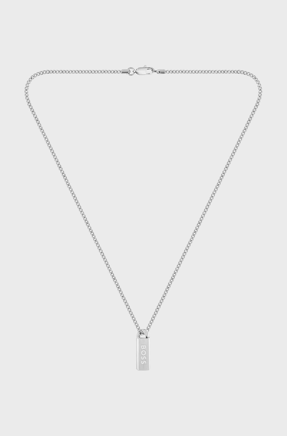 Boss 1580677 Men's Silver "Boss" Pendant Necklace