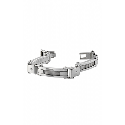 Italgem 1365N Men's S.Steel Fancy Cable Bracelet