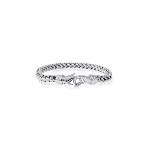 Italgem SMB149 Mens Steel Franco Design Clasp Bracelet Size 8.5