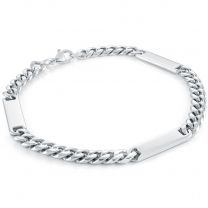 Italgem SMB643-N3 Men's S.Steel 6mm 3-Plate Bracelet