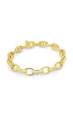 Italgem SMB603-8 Gold-IP- S-Steel 9mm Mariner Link 8" Bracelet
