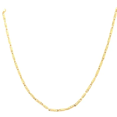 Italgem SYN75 Men's Gold-IP-S.Steel 7mm Mariner-Link 22" Necklace