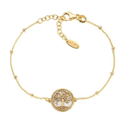 Amen BRALCUG3 Women's Gold Plated Tree of Life Bracelet